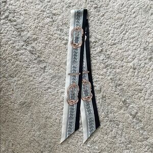 Silk Black & White Twilly/Scarf